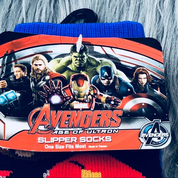 💛 4/$15 Last 1❣ kids Warm OSFM Avengers gripper socks - Picture 2 of 5
